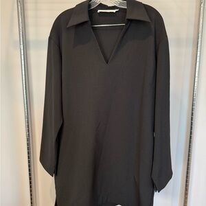 ASTR the label Collar Long Sleeve Shift Dress